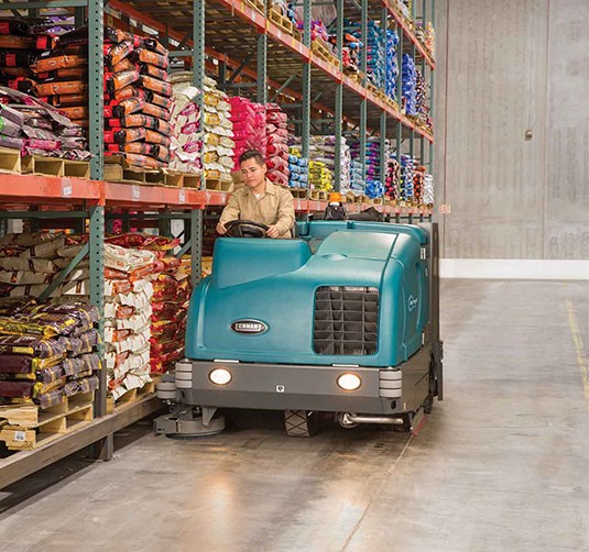 Tennant M30 sweeper-scrubber cleaning facility